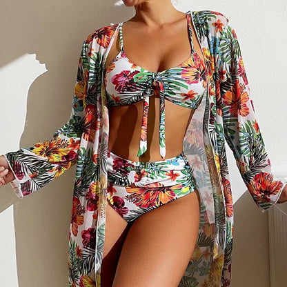 Conjunto de bikini floral dividido de Isabella Sol