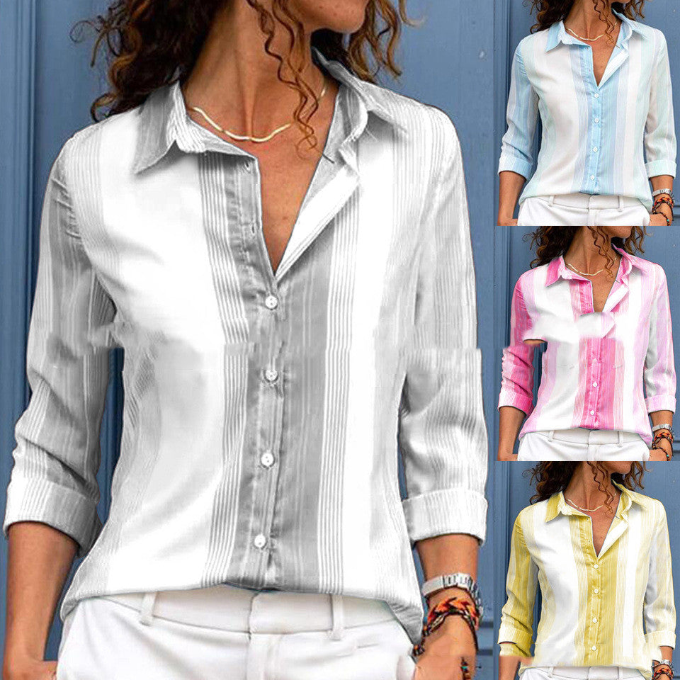 Striped Loose-Fit Blouse by Isabella Sol