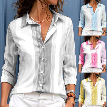 Striped Loose-Fit Blouse by Isabella Sol