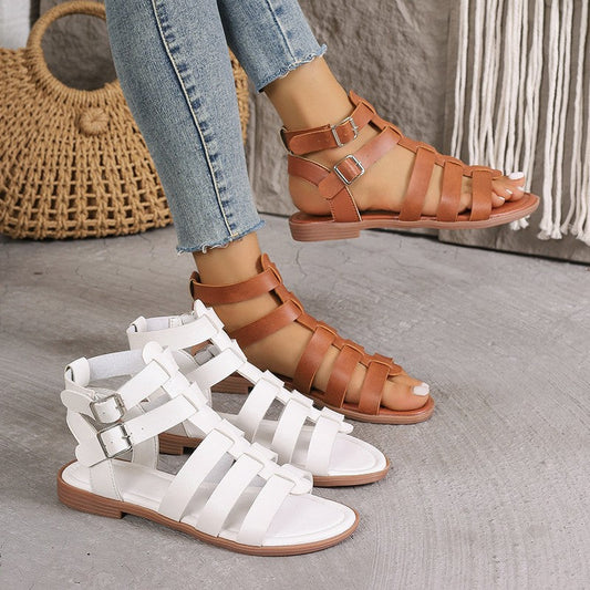 Chic Roman Isabella Sol Hollow Sandals