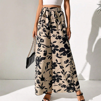 Floral High Waist Wide Leg Pants by Isabella Sol