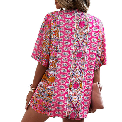 Conjunto de shorts casuales estilo boho floral de Isabella Sol