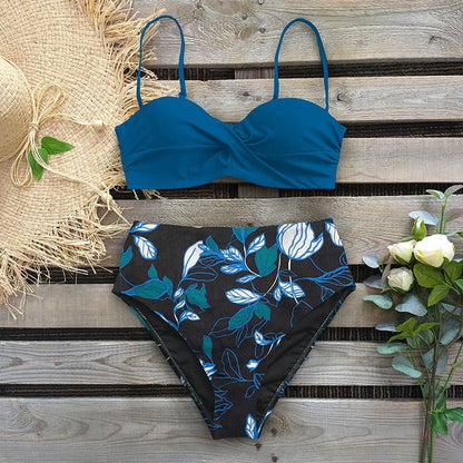 Floral High Waist Bikini by Isabella Sol