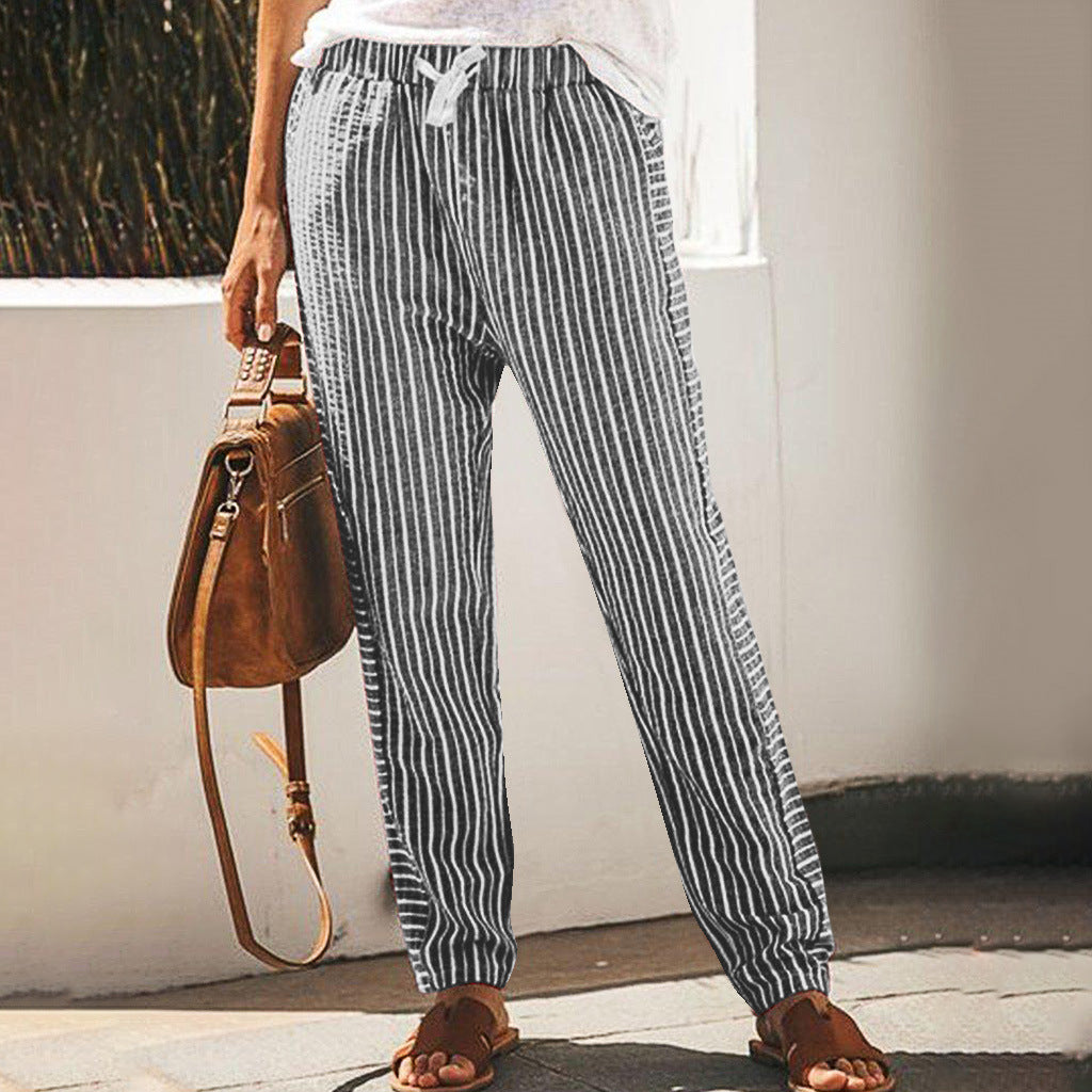 Pantalones anchos a rayas de Isabella Sol inspirados en Pinterest
