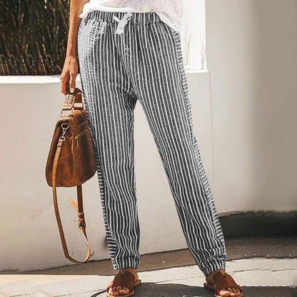 Pantalones anchos a rayas de Isabella Sol inspirados en Pinterest