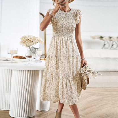 Elegante vestido midi floral de verano de Isabella Sol