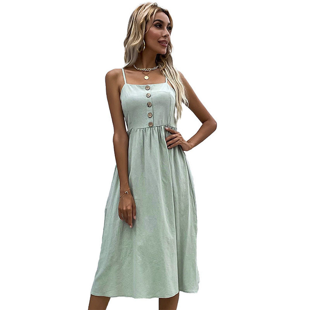 Elegante vestido midi de verano de la colección Isabella Sol