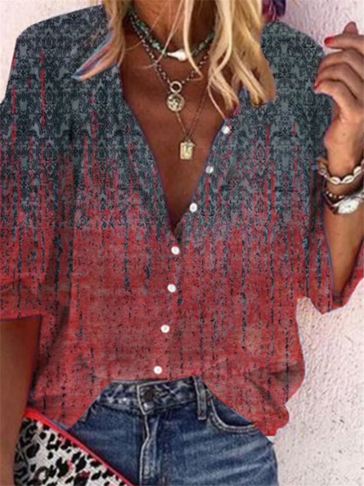 Camisa de manga corta con botones y estampado floral de Isabella Sol