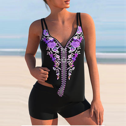 Bikini de talla grande con estampado floral de Isabella Sol