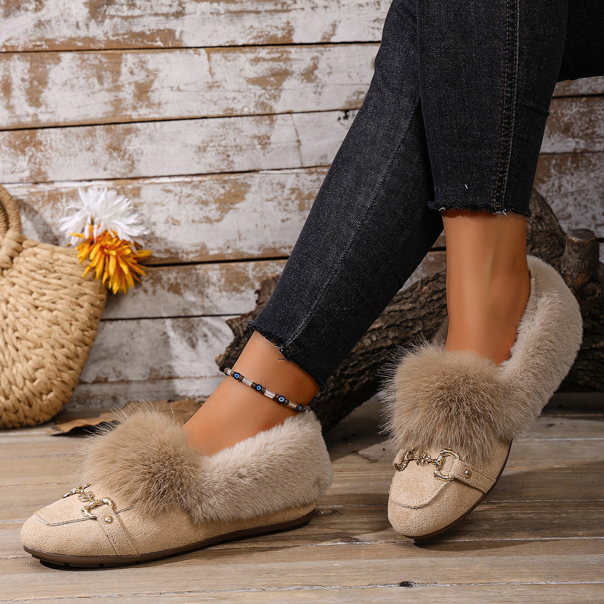 Velvet Plush Loafers by Isabella Sol