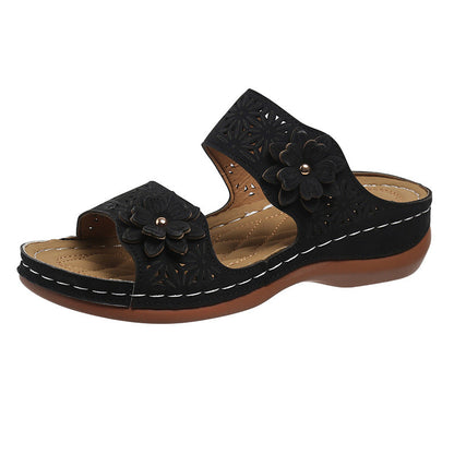 Sandalias planas florales de Isabella Sol inspiradas en Pinterest