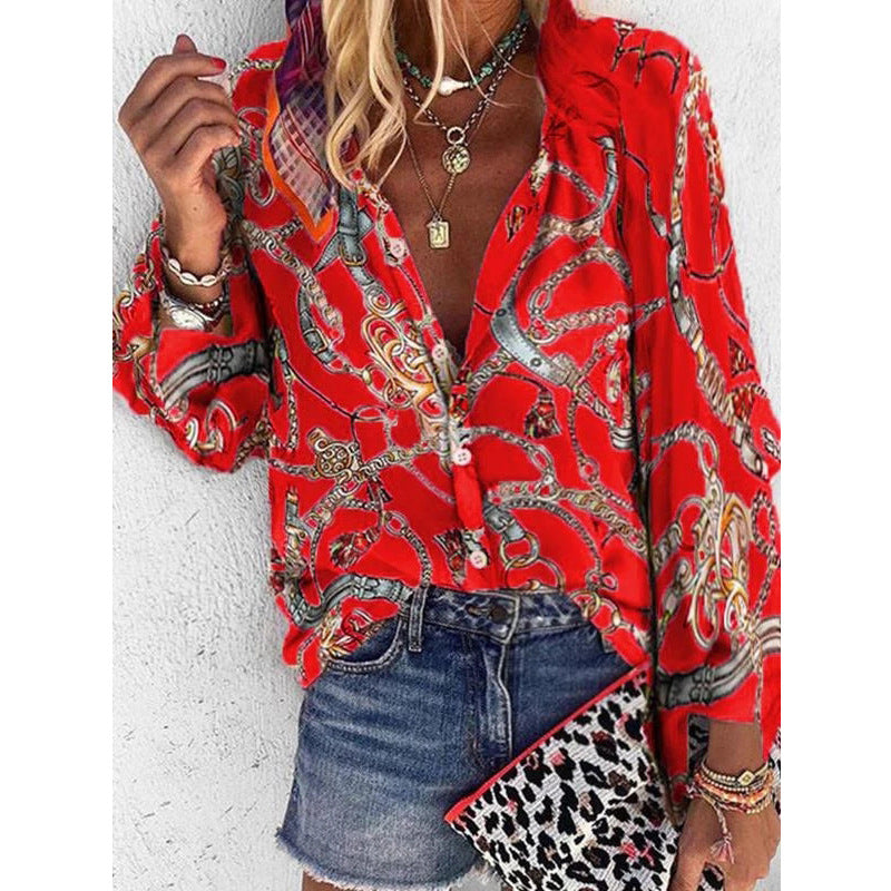Camisa de estilo urbano Isabella Sol con estampado vibrante