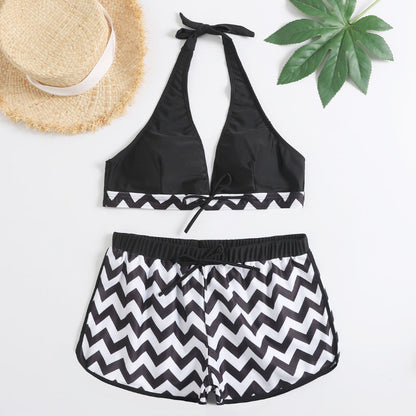 Conjunto de bikini y shorts Chic Zigzag Isabella Sol