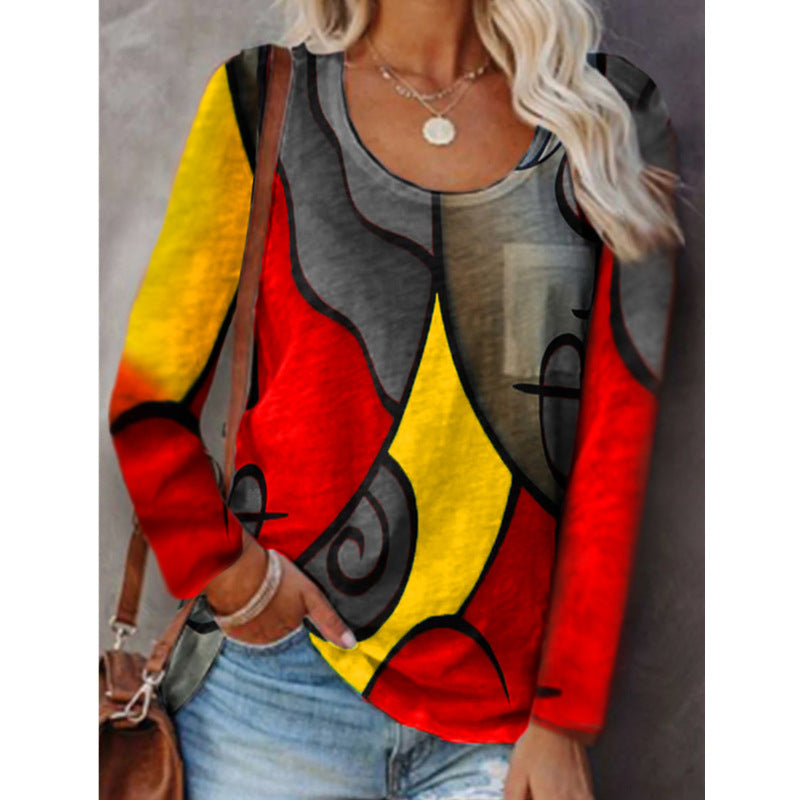 Colorblock Long Sleeve Top by Isabella Sol
