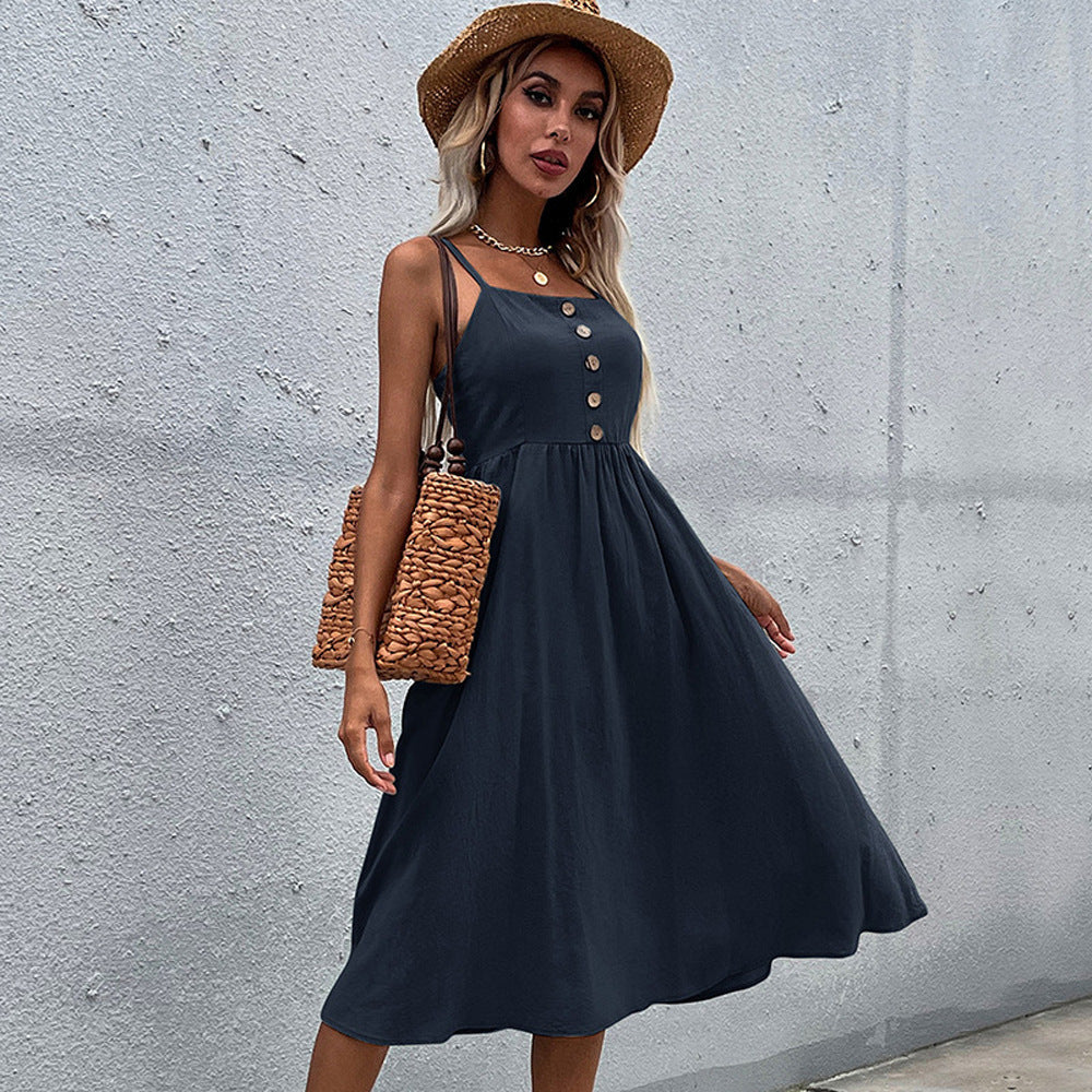Elegante vestido midi de verano de la colección Isabella Sol