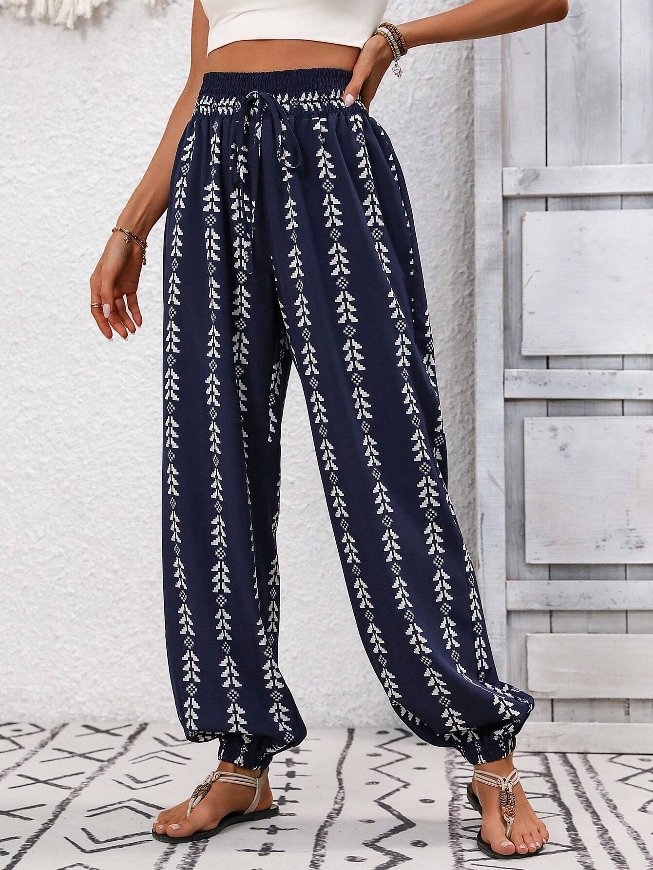Pantalones anchos de estilo bohemio de Isabella Sol