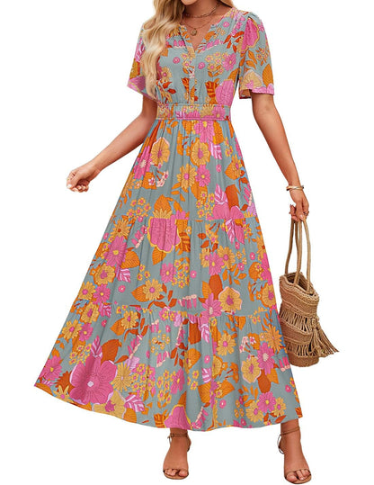 Vestido largo floral Isabella Sol Comodidad de verano