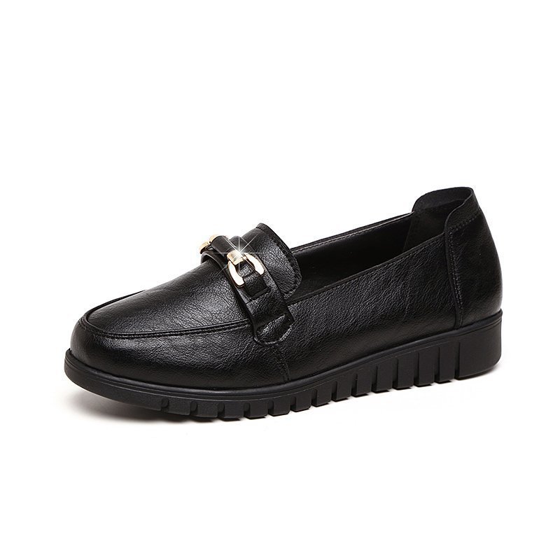 Elegante y confortable mocasines planos de piel Isabella Sol