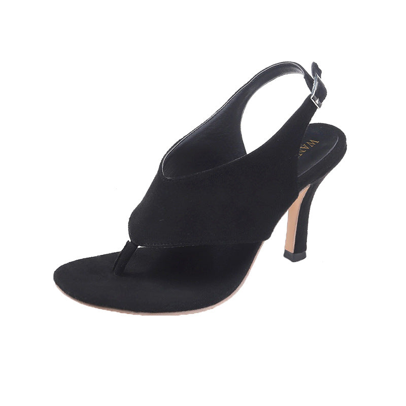 Elegantes sandalias de tacón alto de ante de Isabella Sol