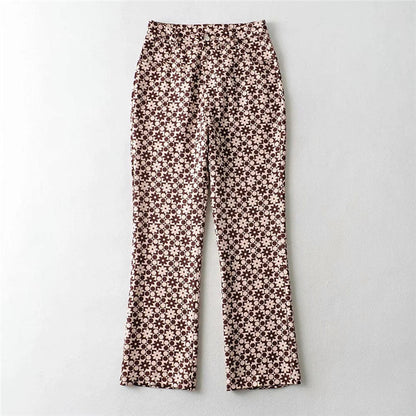 Pantalones rectos de talle alto estilo retro wave de Isabella Sol