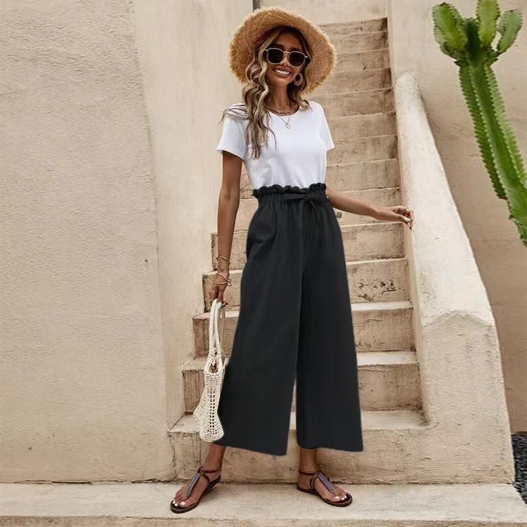 Pantalones anchos de lino de Isabella Sol inspirados en Pinterest