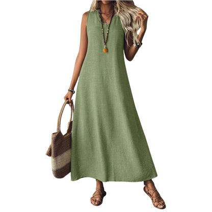 Elegante vestido sin mangas de cáñamo de Isabella Sol