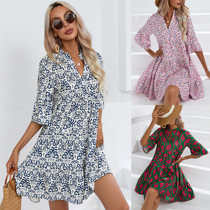 Boho V-Neck Summer Dress by Isabella Sol