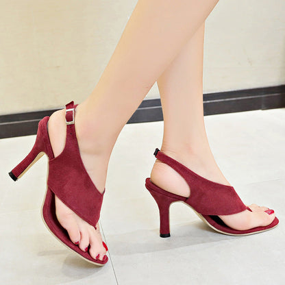 Elegantes sandalias de tacón alto de ante de Isabella Sol