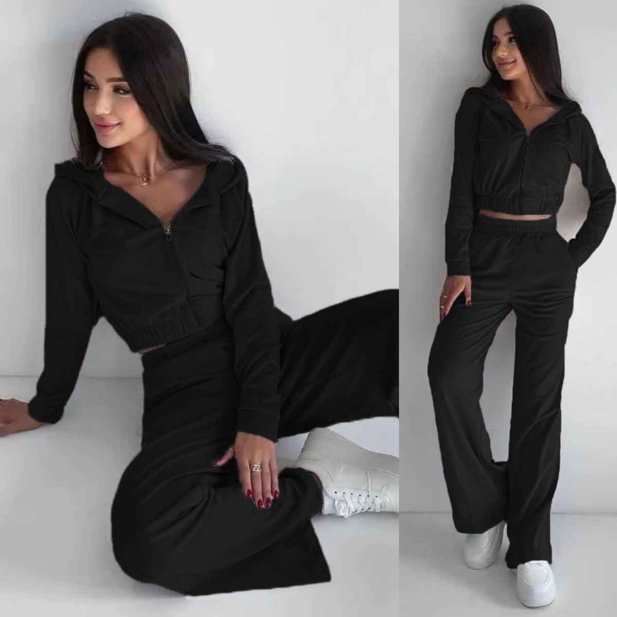 Elegante conjunto de dos piezas tipo sudadera de Isabella Sol