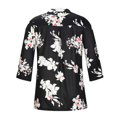 Top floral con escote en V de Isabella Sol
