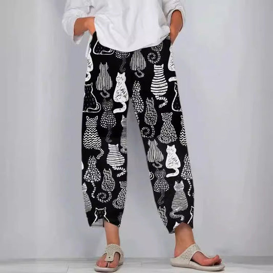 Pantalones con estampado 3D de Isabella Sol de Artful Linen