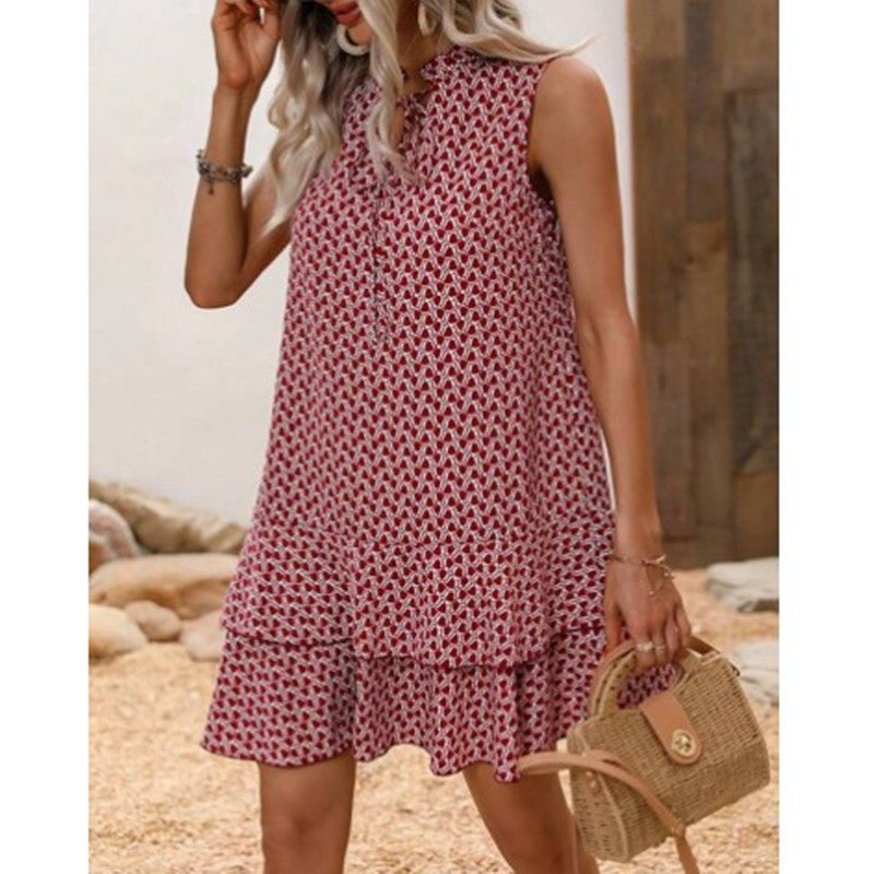 Vestido sin mangas estampado estilo bohemio de Isabella Sol