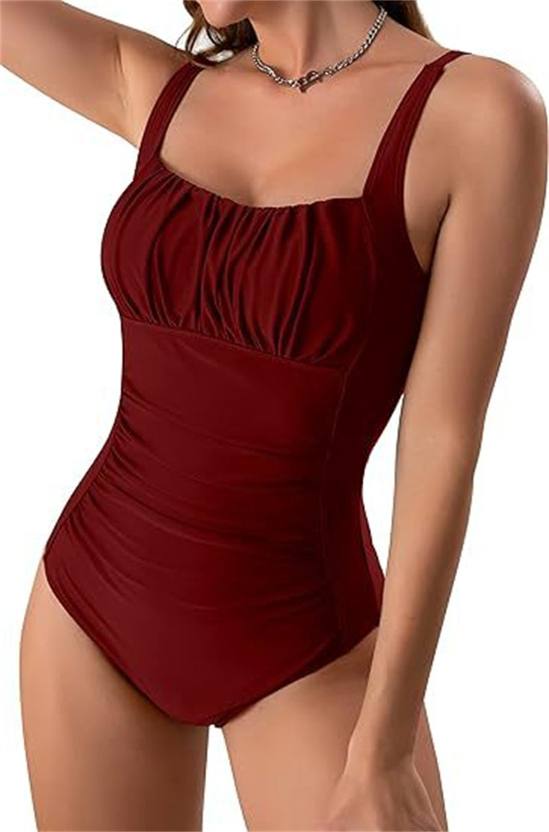 Elegante bañador de una pieza con escote cuadrado de Isabella Sol.