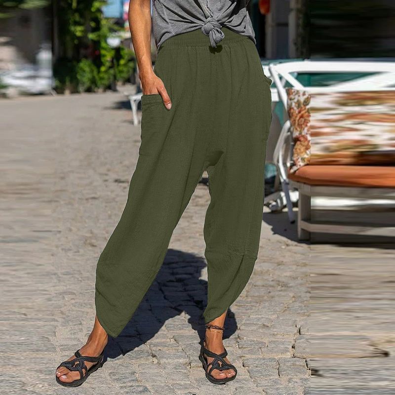 Relaxed Fit Isabella Sol Cotton Casual Pants