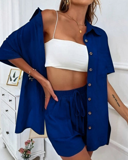 Conjunto elegante de camisa y shorts de Isabella Sol