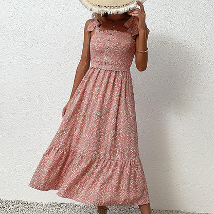 Vestido midi floral sin espalda de Isabella Sol