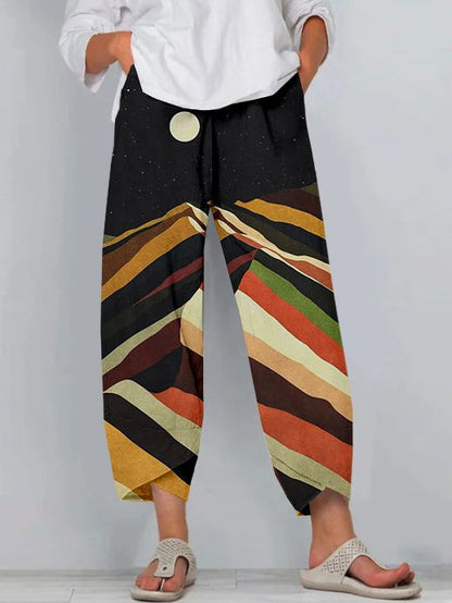 Pantalones con estampado 3D de Isabella Sol de Artful Linen