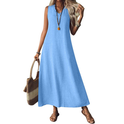 Elegante vestido sin mangas de cáñamo de Isabella Sol