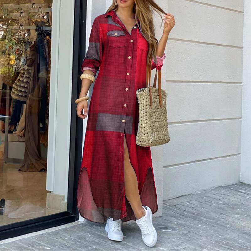 Vestido camisero Isabella Sol con estampado vibrante