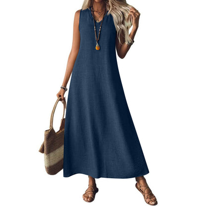 Elegante vestido sin mangas de cáñamo de Isabella Sol