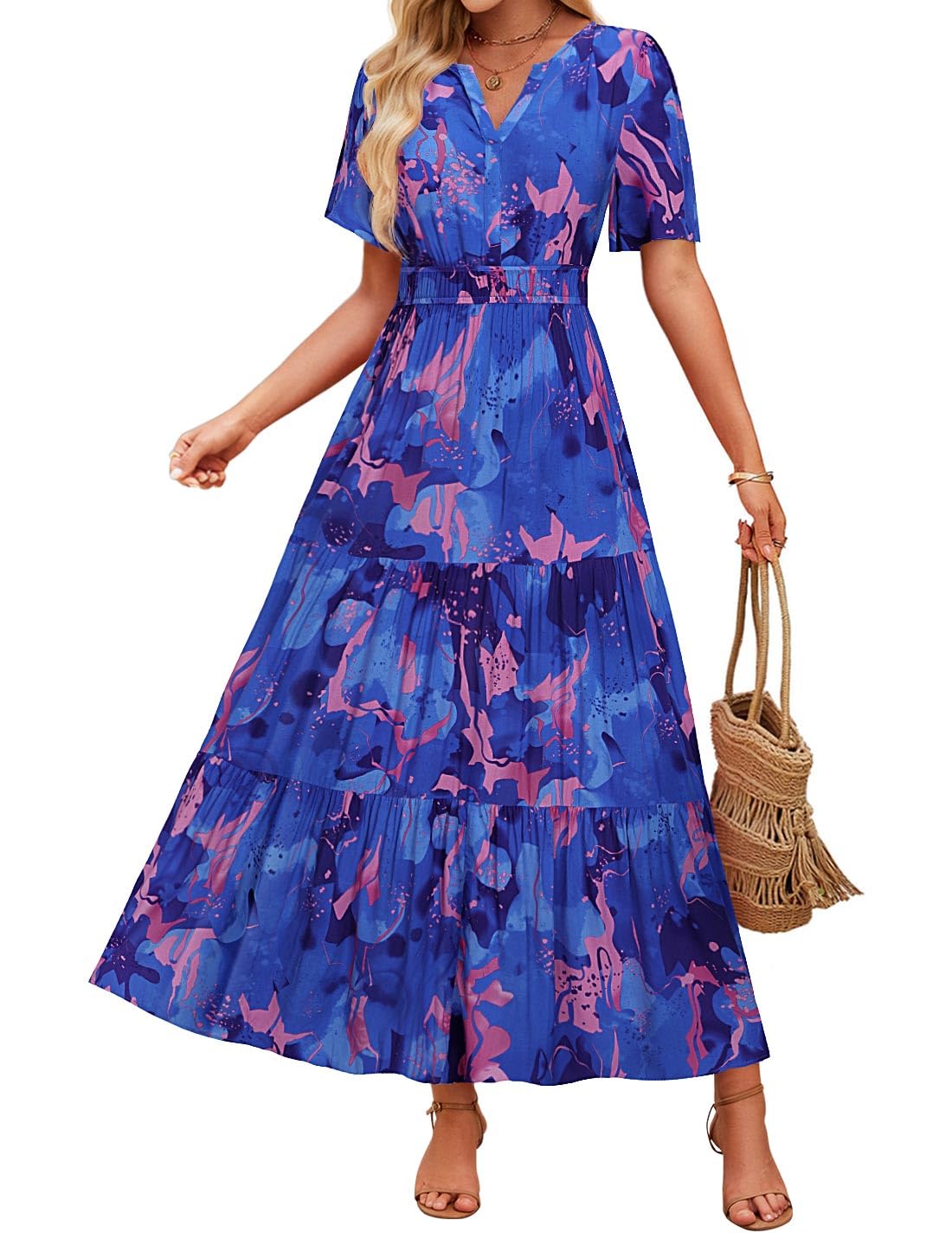 Vestido largo floral Isabella Sol Comodidad de verano