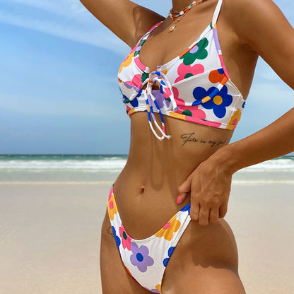 Bikini floral sin espalda de Isabella Sol