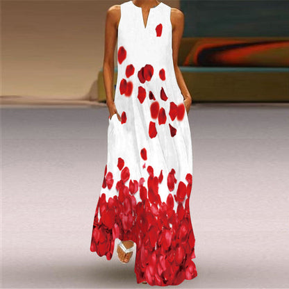 Vestido largo con estampado retro de Isabella Sol