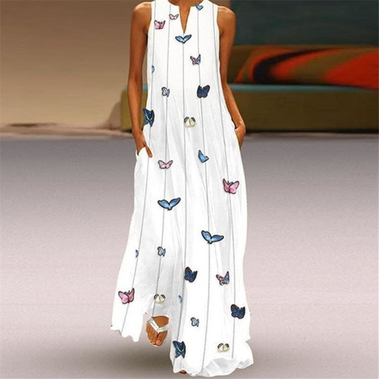 Vestido de vuelo con escote en V vibrante de Isabella Sol