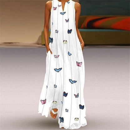 Vestido de vuelo con escote en V vibrante de Isabella Sol