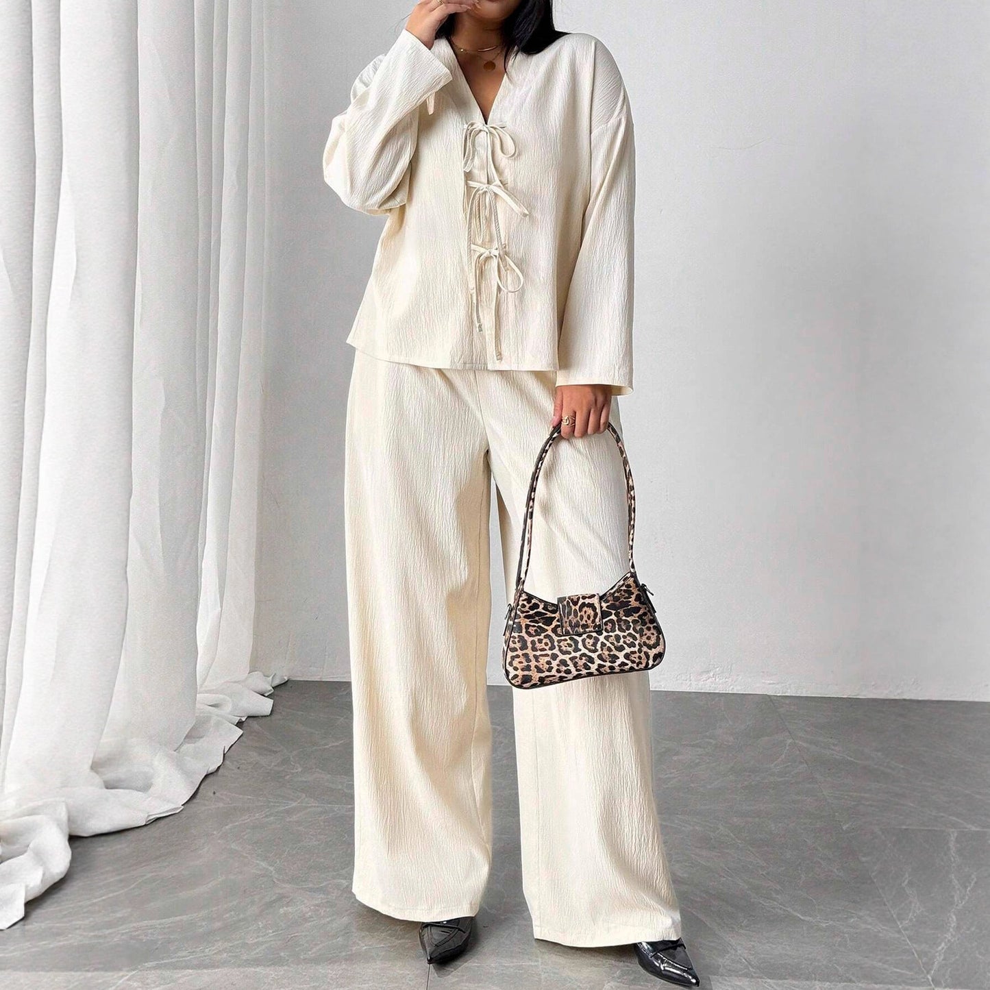Elegant Apricot Lounge Set Isabella Sol Womenswear