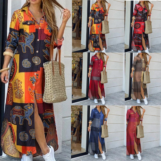 Vibrant Print Isabella Sol Shirt Dress