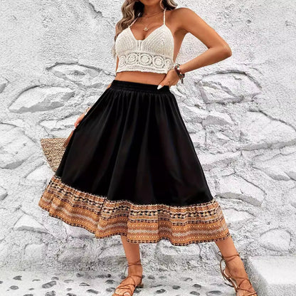 Falda larga bohemia de corte A de Isabella Sol