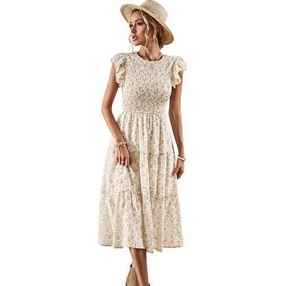 Elegante vestido midi floral de verano de Isabella Sol
