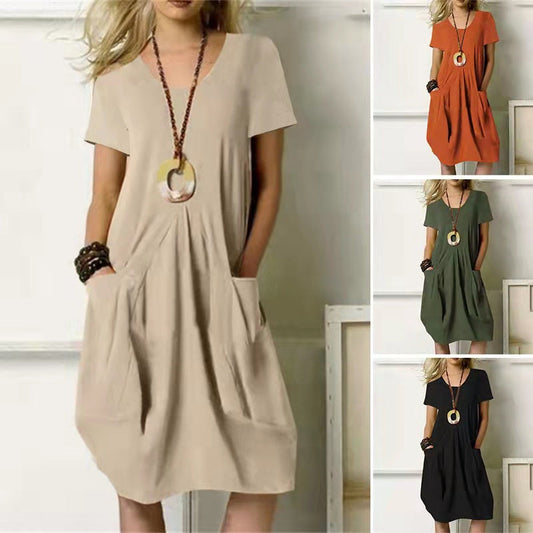 Effortless Cotton Linen Dress Isabella Sol